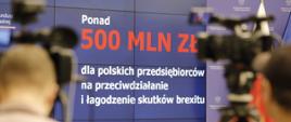 Wsparcie dla firm, które poniosły straty w wyniku brexitu, na zdjęciu grafika informująca o wsparciu w wysokości 500 mln zł