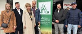 grupa osób przed banerem KRUS