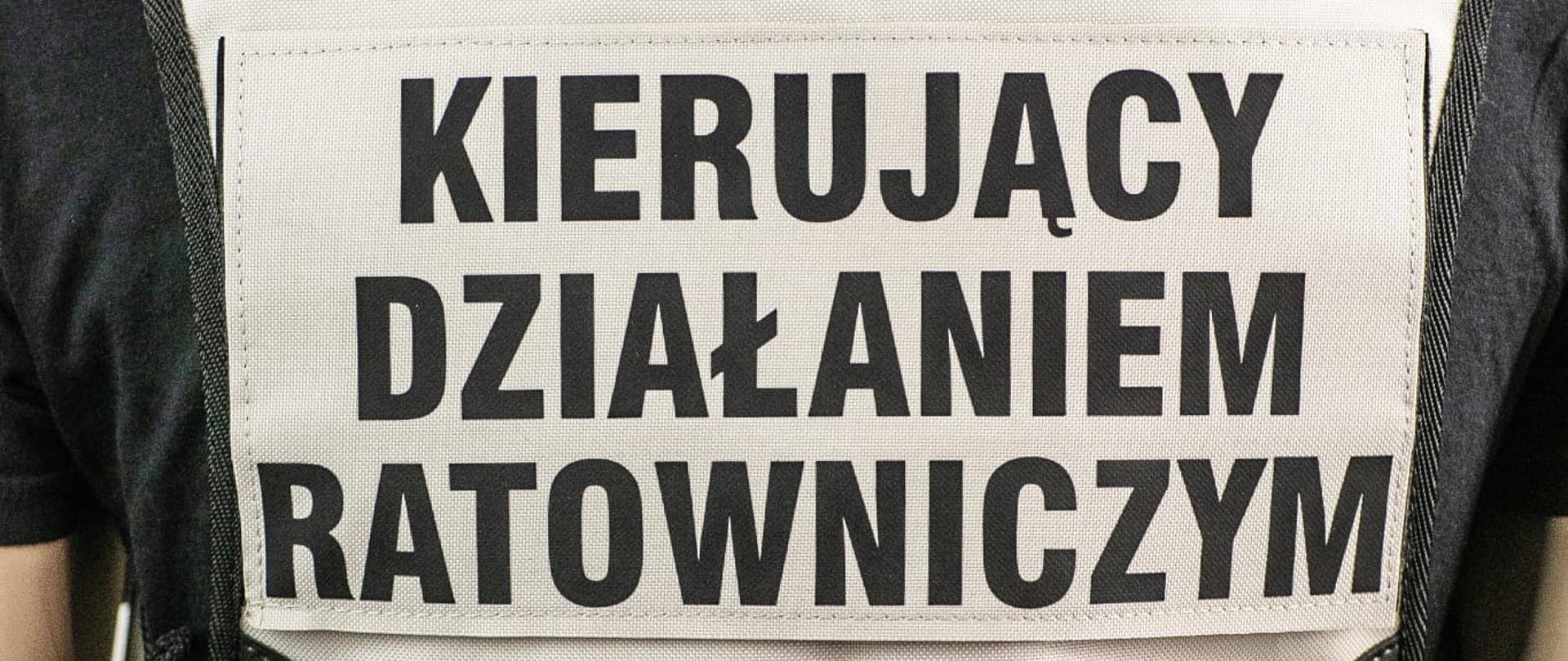 Kamizelka kierującego działaniem ratowniczym na poziomie interwencyjnym