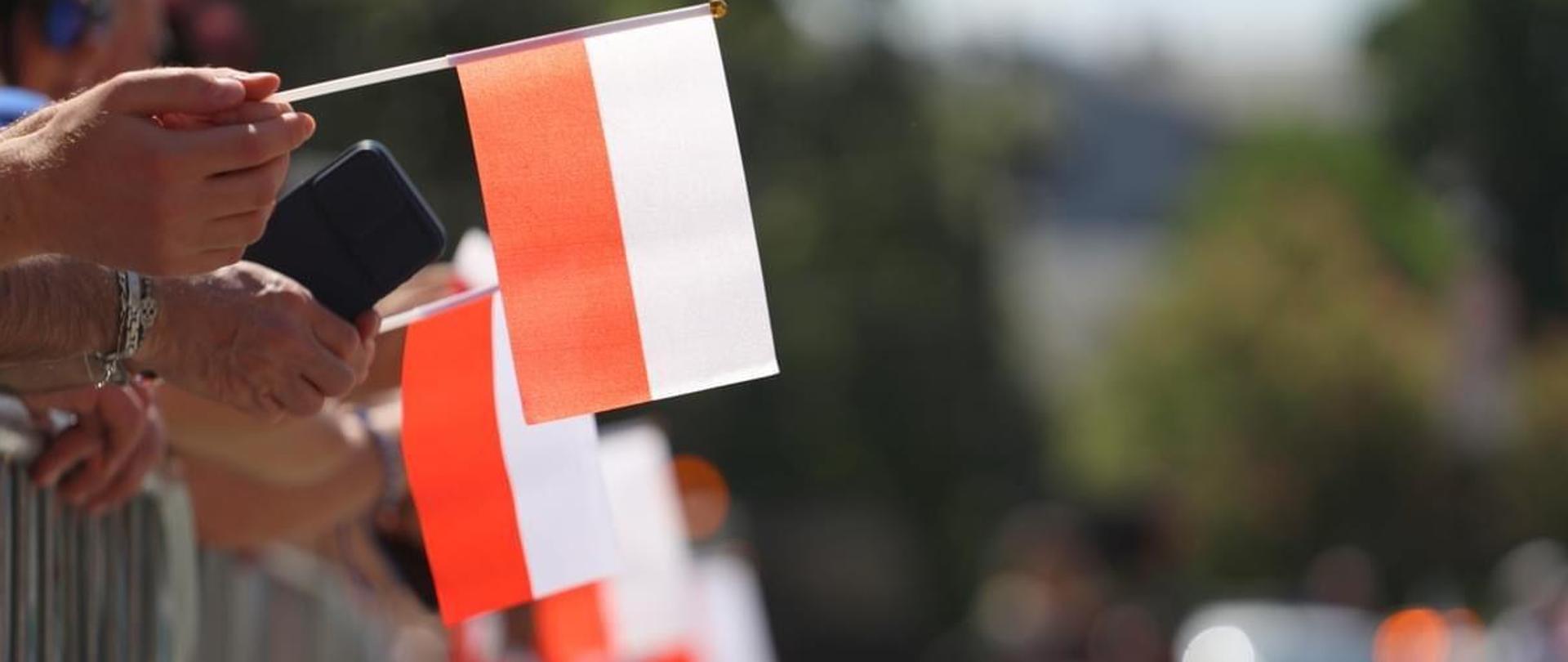 Ludzie trzymający Flagi