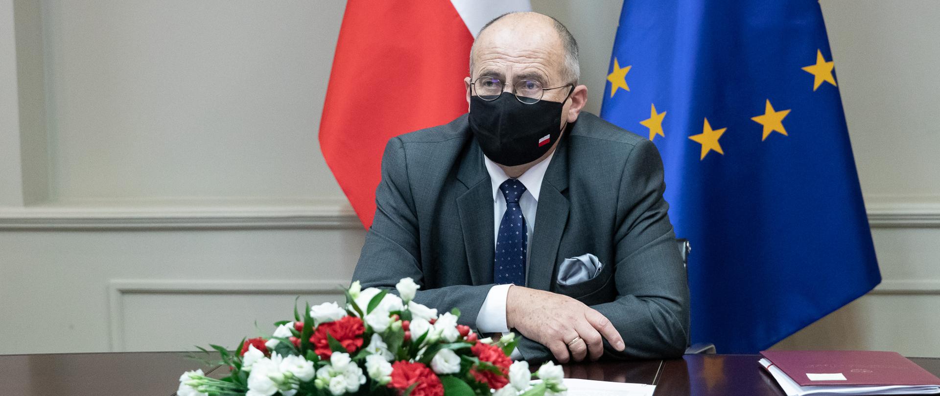 2020.11.09 Warszawa . Minister Zbigniew Rau . Spotkanie Ministrów Spraw Zagranicznych Proces Berlinski .
Fot. Tymon Markowski / MSZ