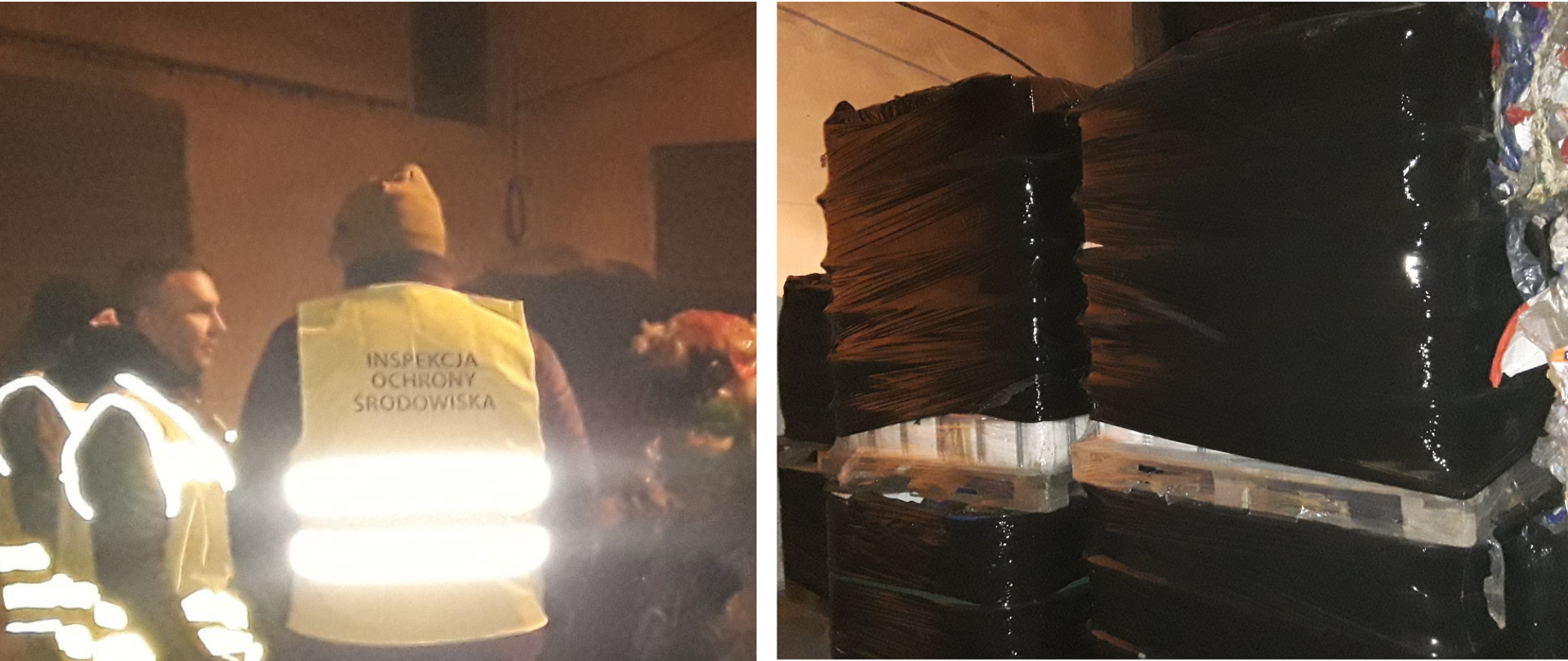 Inspektorzy na miejscu zdarzenia przeprowadzający czynności służbowe