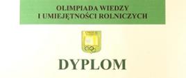 Dyplom za zajęcie III miejsca w rankingu Olimpiady Wiedzy i Umiejętności Rolniczych