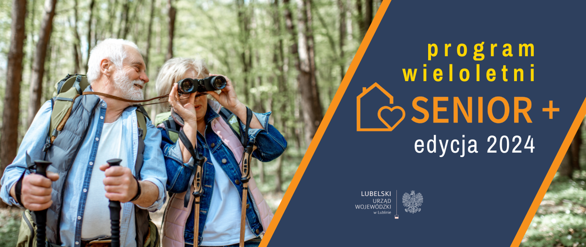 Grafika z napisem: Program wieloletni Senior + - edycja 2024.