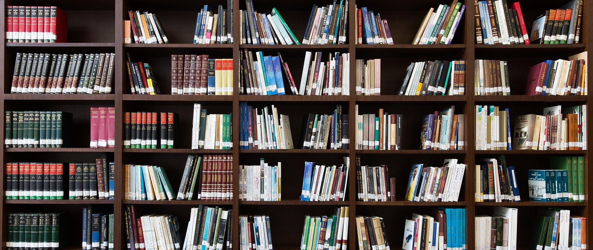 Zdjęcie półek z książkami