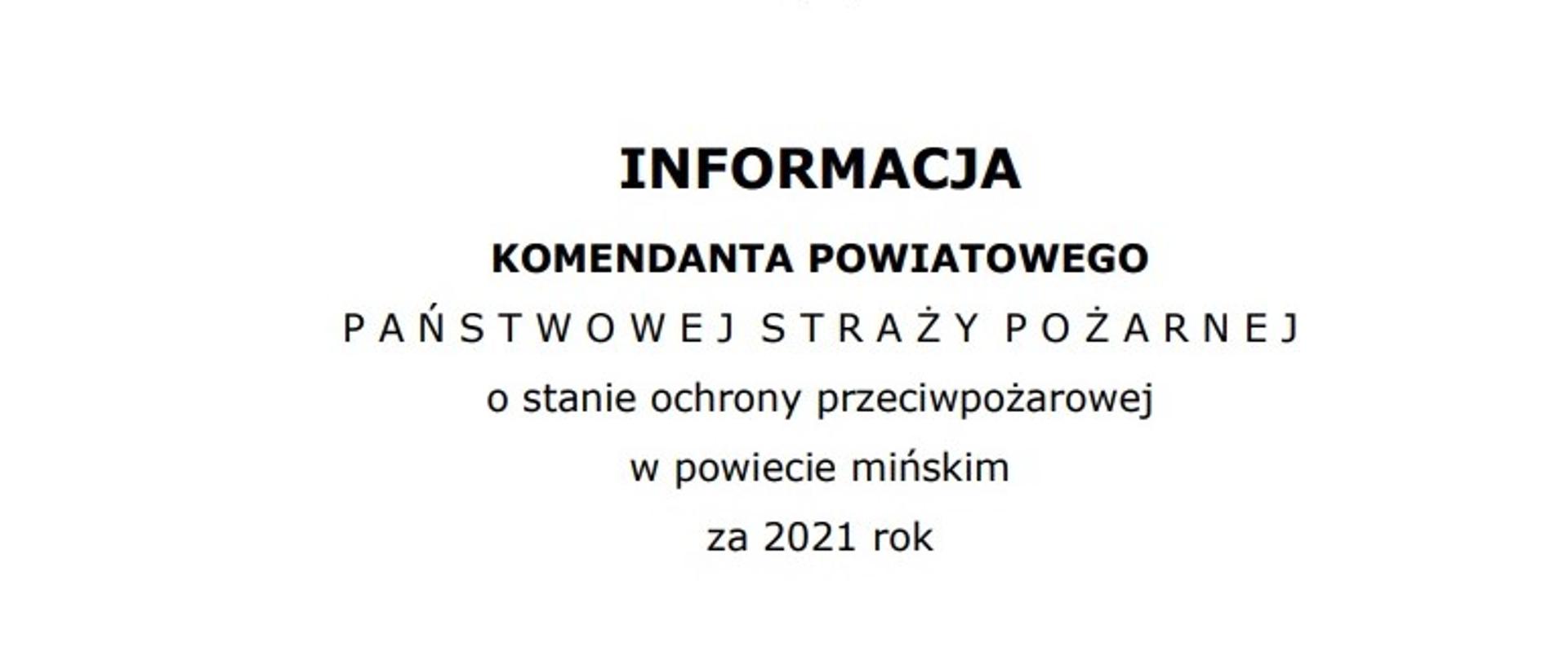 pierwsza strona informacji