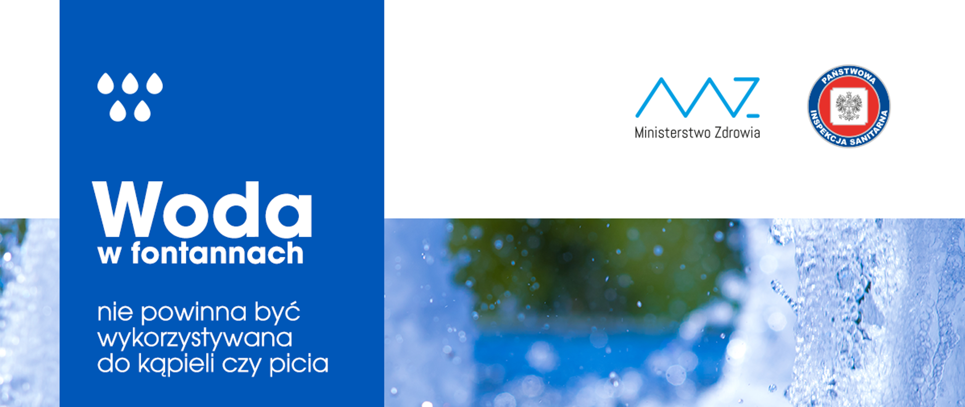 WODA W FONTANNACH – NIE DO KĄPIELI I NIE DO PICIA