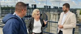 Wizyta robocza Wiceministra Infrastruktury Przemysława Koperskiego i Poseł na Sejm Gabrieli Lenartowicz na zbiorniku Racibórz Dolny 