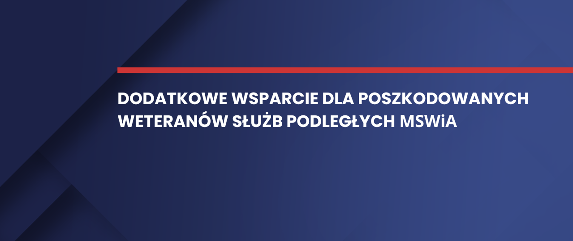 Wsparcie dla poszkodowanych weteranów.