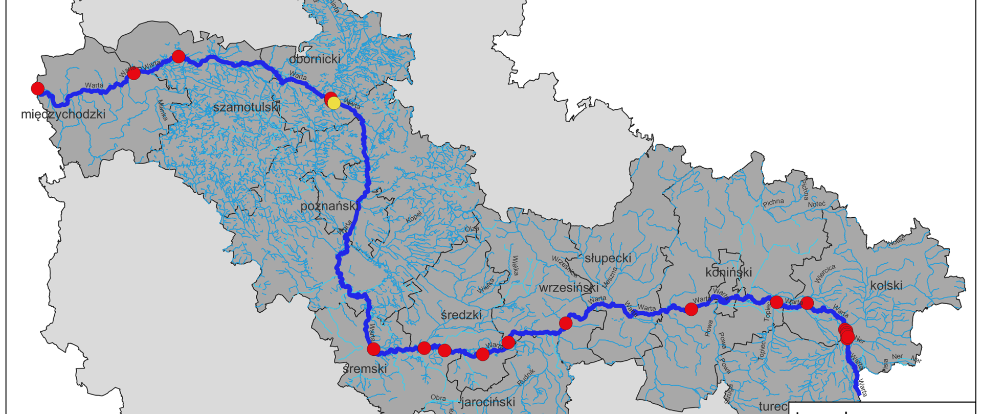 Obszar wyznaczony w związku z wykryciem bakterii Ralstonia solanacearum (śluzak) w rzece Warta w województwie wielkopolskim