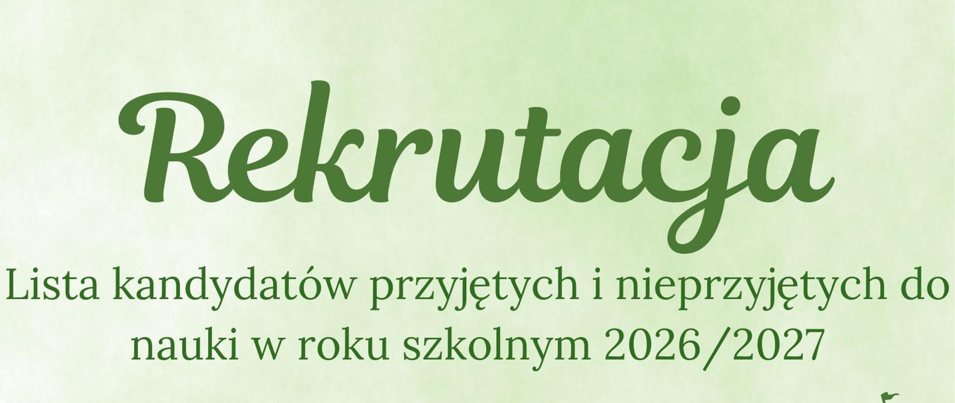 Zielone litery na jasnym zielonym tle z ilustracjami nut 