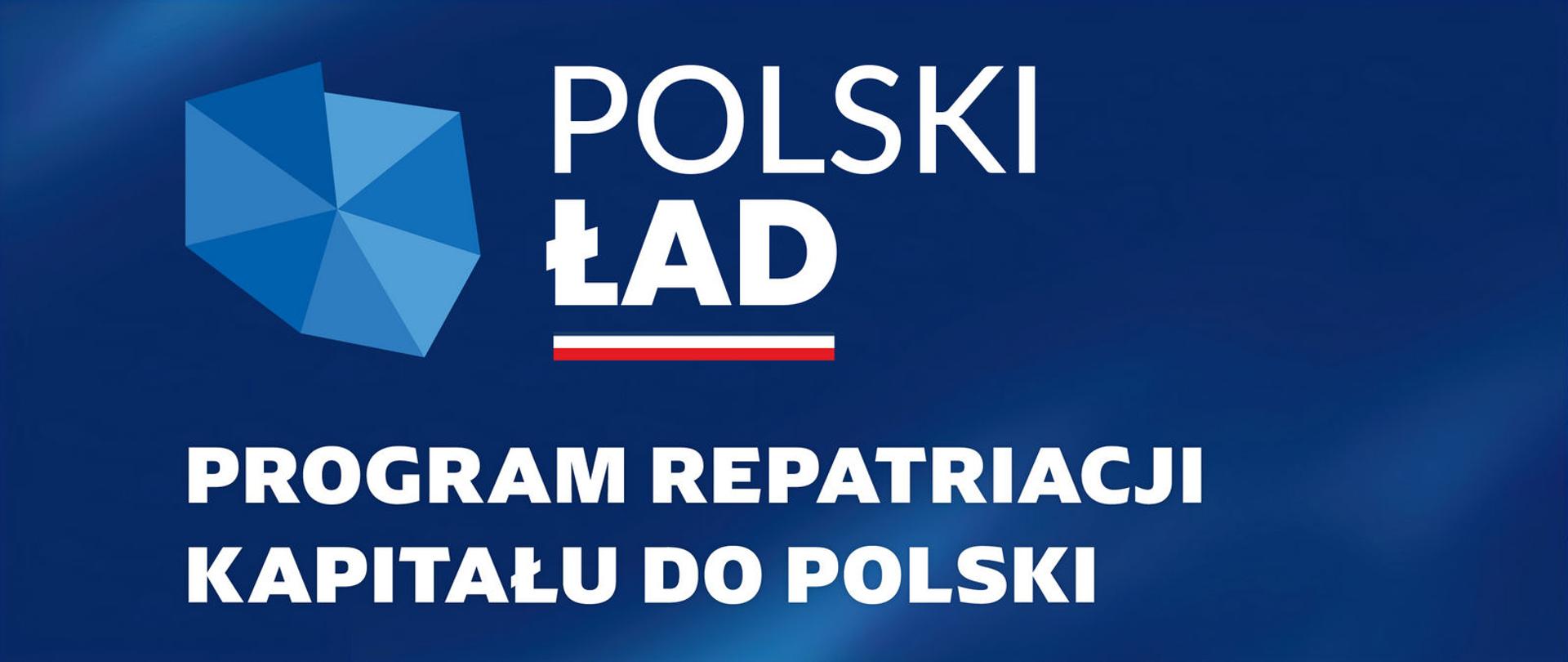 Grafika z napisem Polski Ład. Program repatriacji kapitału do Polski.