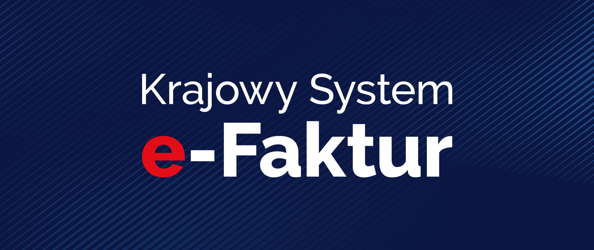 biały napis Krajowy System e-Faktur na granatowym tle