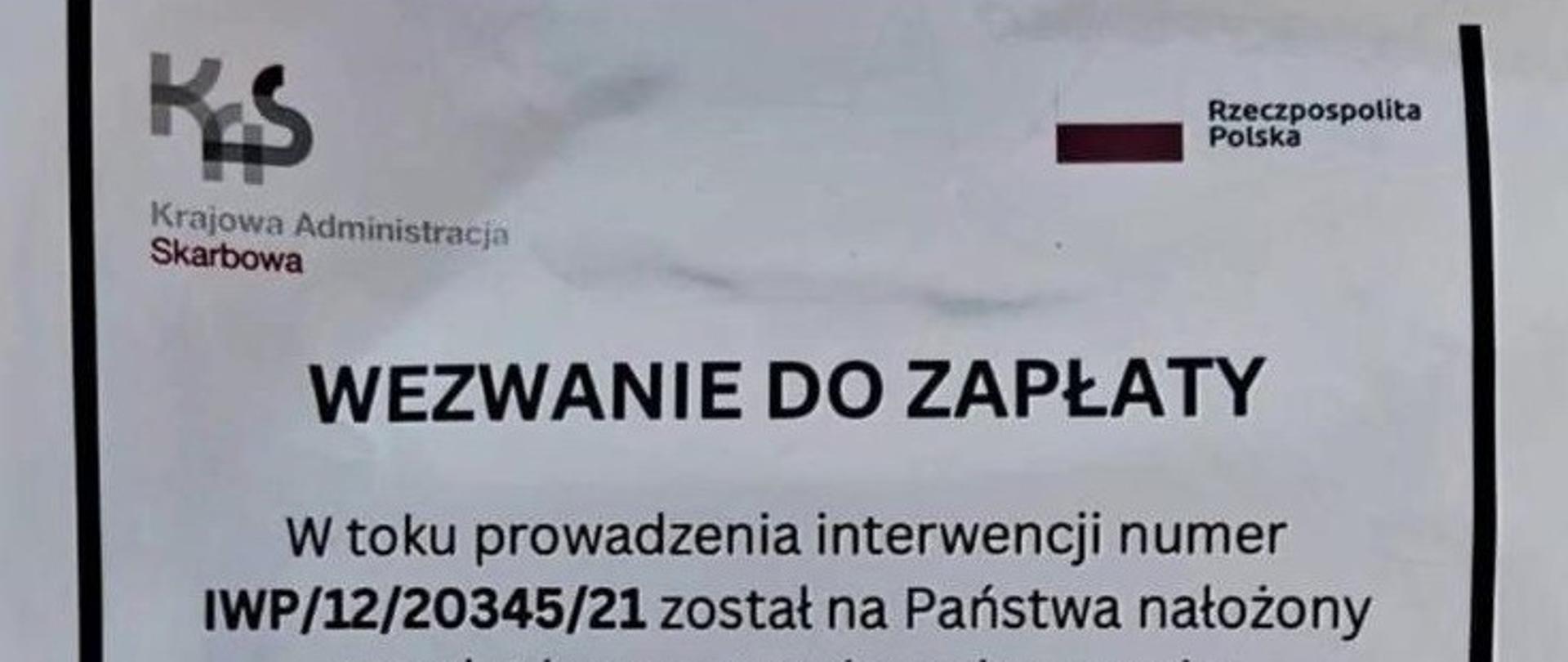 Grafika przedstawia fałszywe wezwanie do zapłaty z fałszywym kodem QR