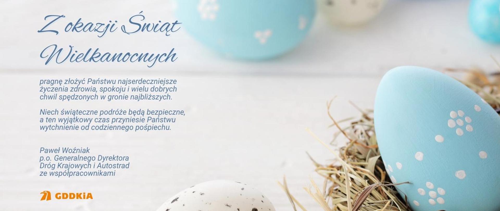 Życzenia Wielkanocne p.o. Generalnego Dyrektora Dróg Krajowych i Autostrad