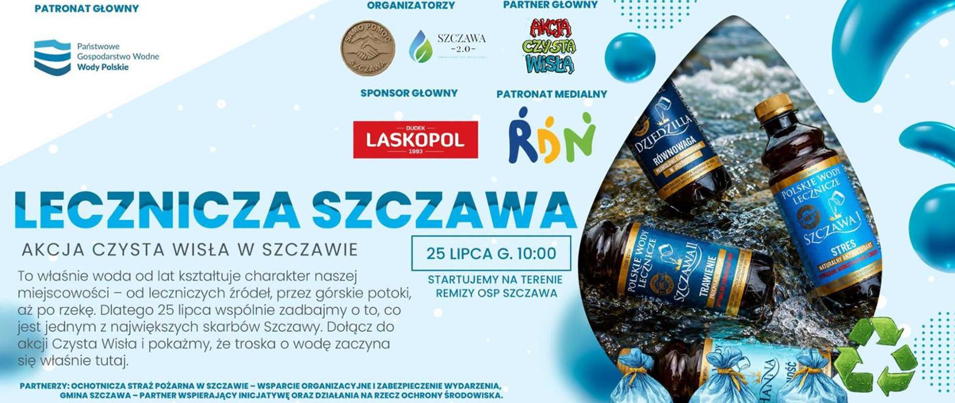 Akcja Czysta Wisła w Szczawie - plakat promocyjny