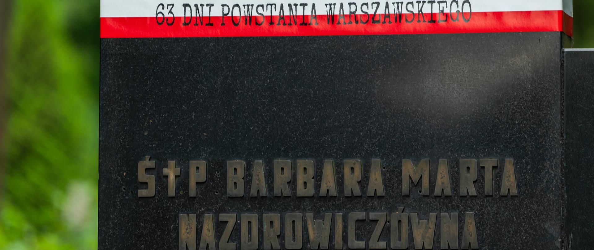 grób Barbary Nazdrowicz przybliżony