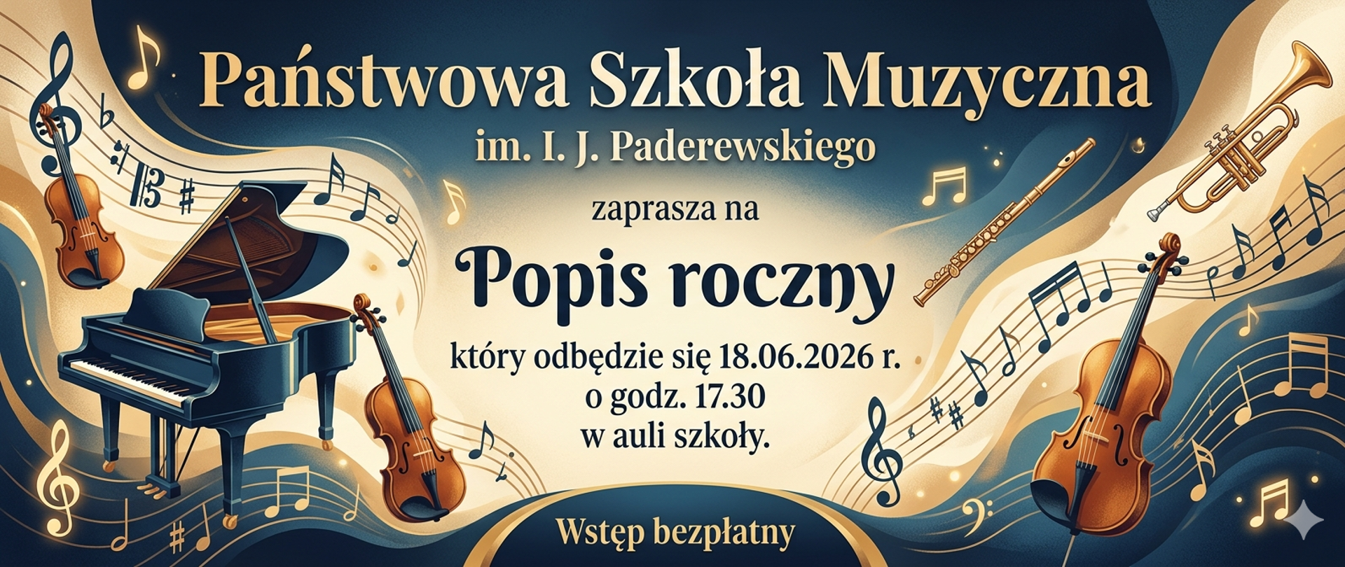 plakat z informacją o koncercie