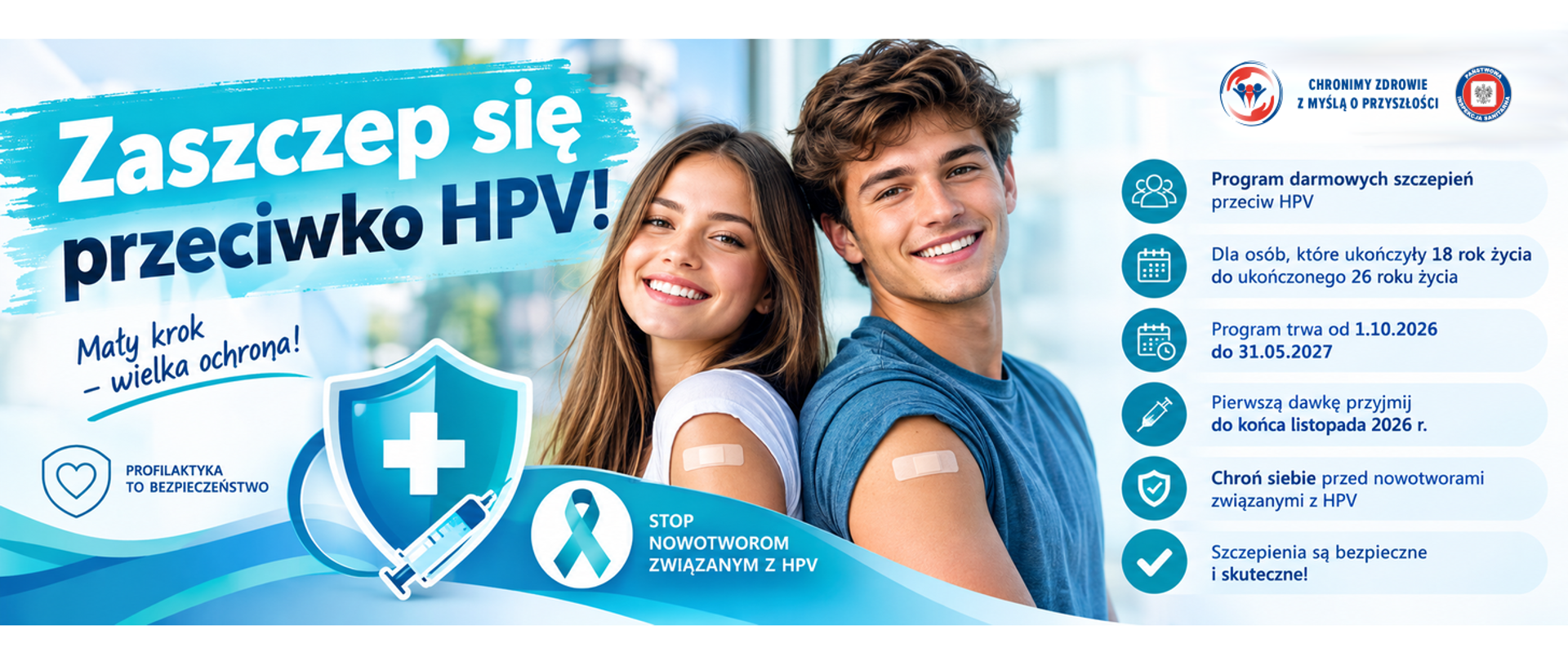 Grafika wygenerowana przez AI ilustrująca artykuł o programie bezpłatnych szczepień przeciwko HPV
