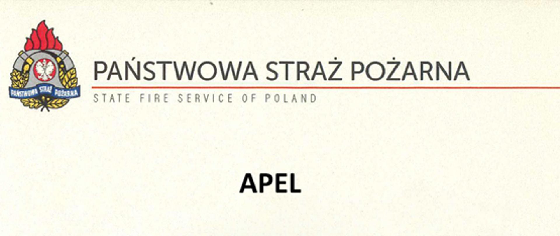 Apel podpisany przez nadbryg. Andrzeja Bartkowiaka Komendanta Głównego PSP o oddawanie osocza.