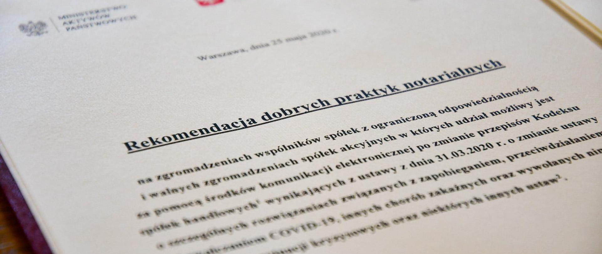 Podpisanie rekomendacji dobrych praktyk notarialnych