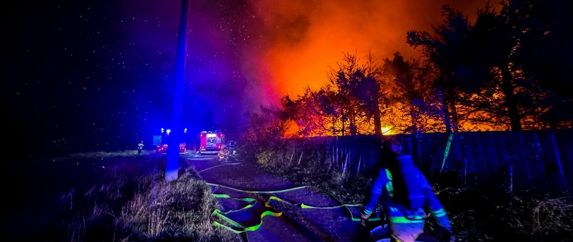 Płonący dom w Chrzanowie