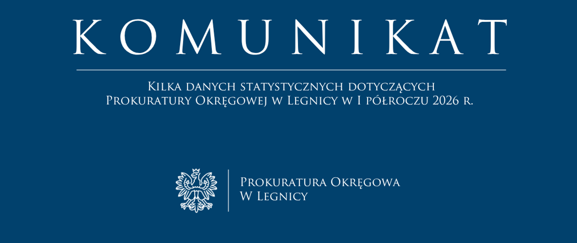 Kilka danych statystycznych dotyczących Prokuratury Okręgowej w Legnicy w I półroczu 2026 r. 