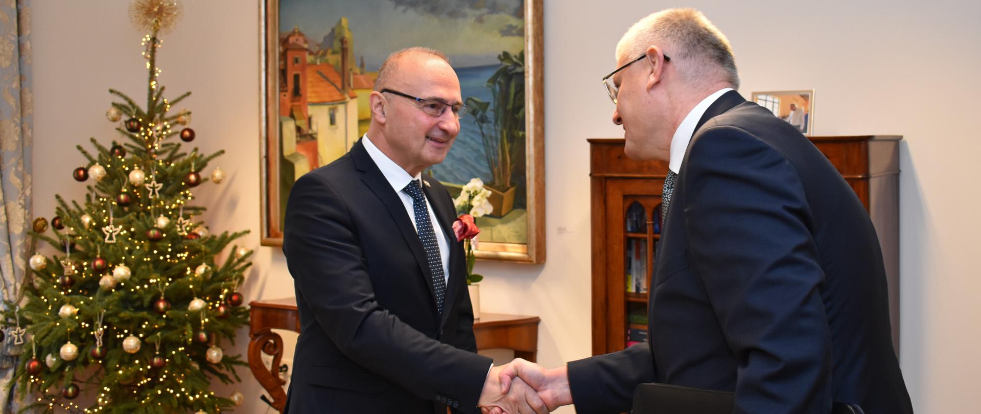 Spotkanie amb. P. Czerwińskiego z ministrem SZ HR Gordanem Grliciem Radmanem 