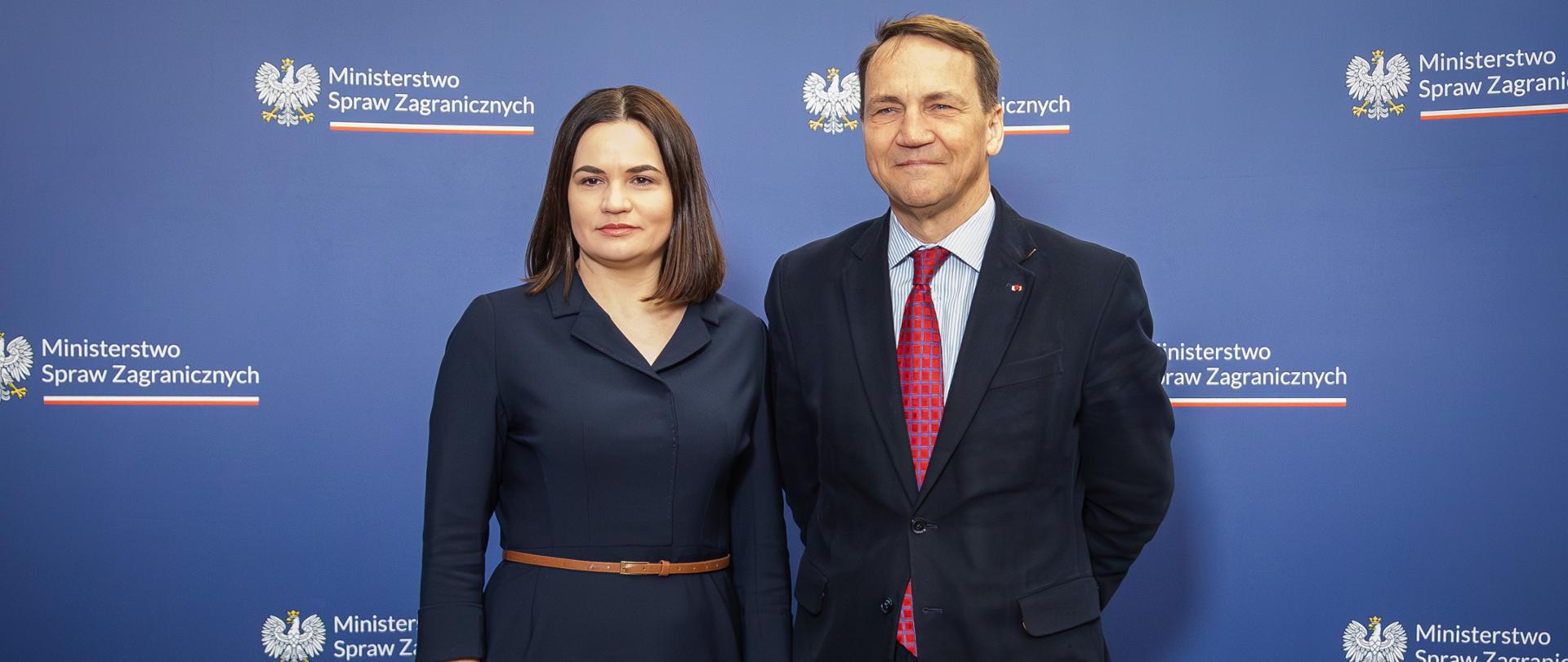 Minister Radosław Sikorski met with Swiatlana Tsikhanouskaya