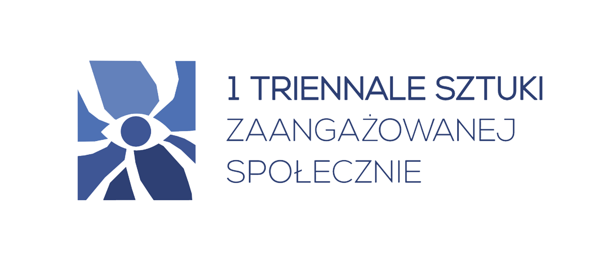 Baner z napisem Triennale Sztuki Zaangażowanej Społecznie