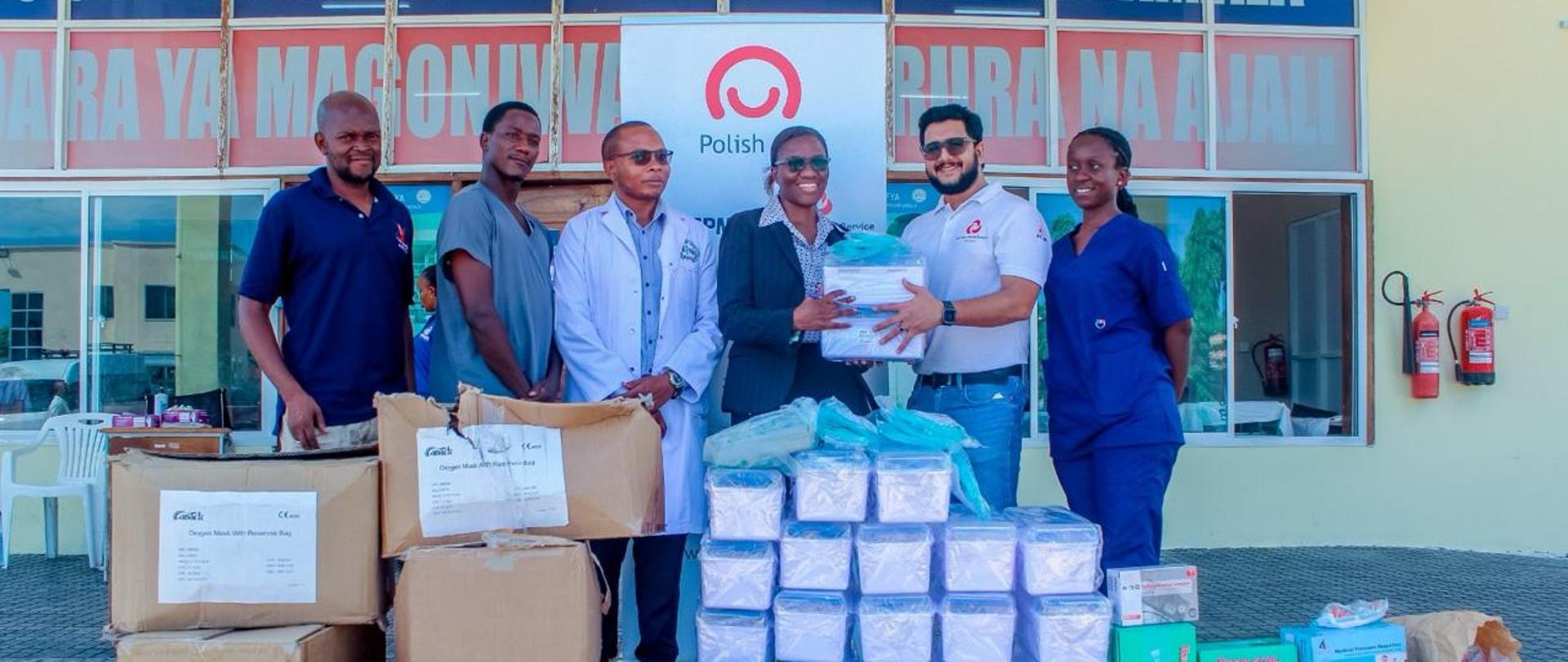 Provision of medical equipment to Mwanyalamala Regional Hospital. Picture of the representatives of Mwanyalamala Hospital and representative from AKHS.