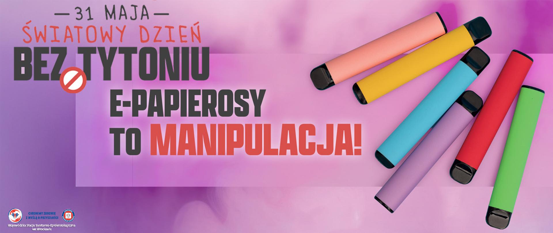 Kolorowe e-papierosy ułożone koło siebie