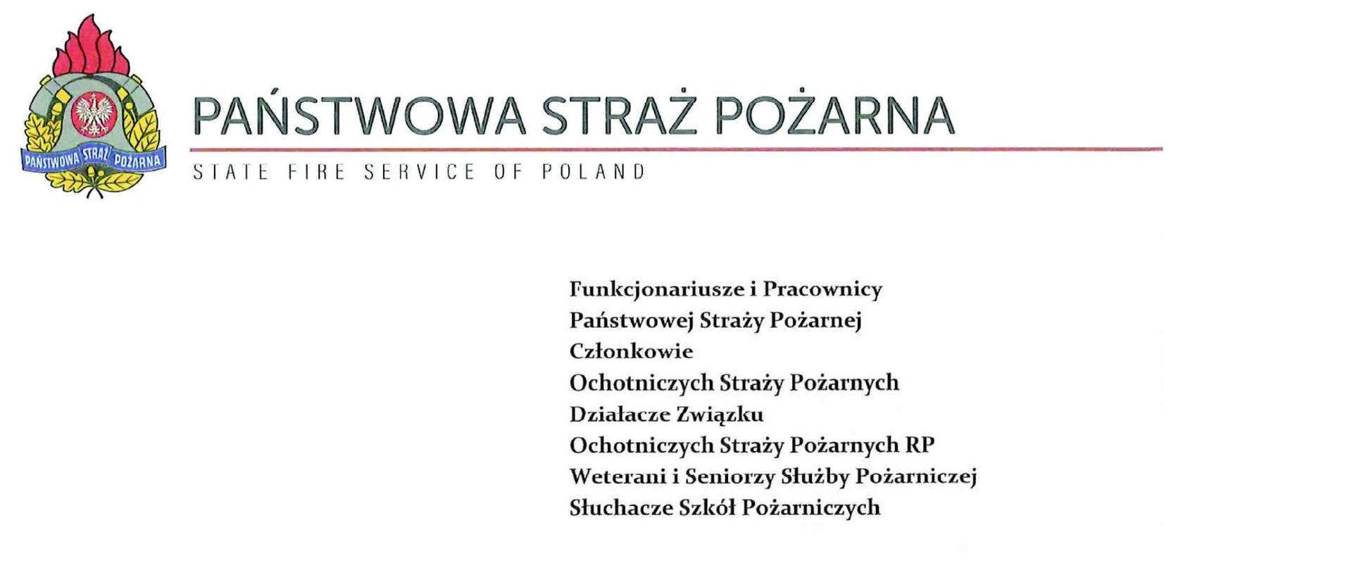 List kierownictwa PSP