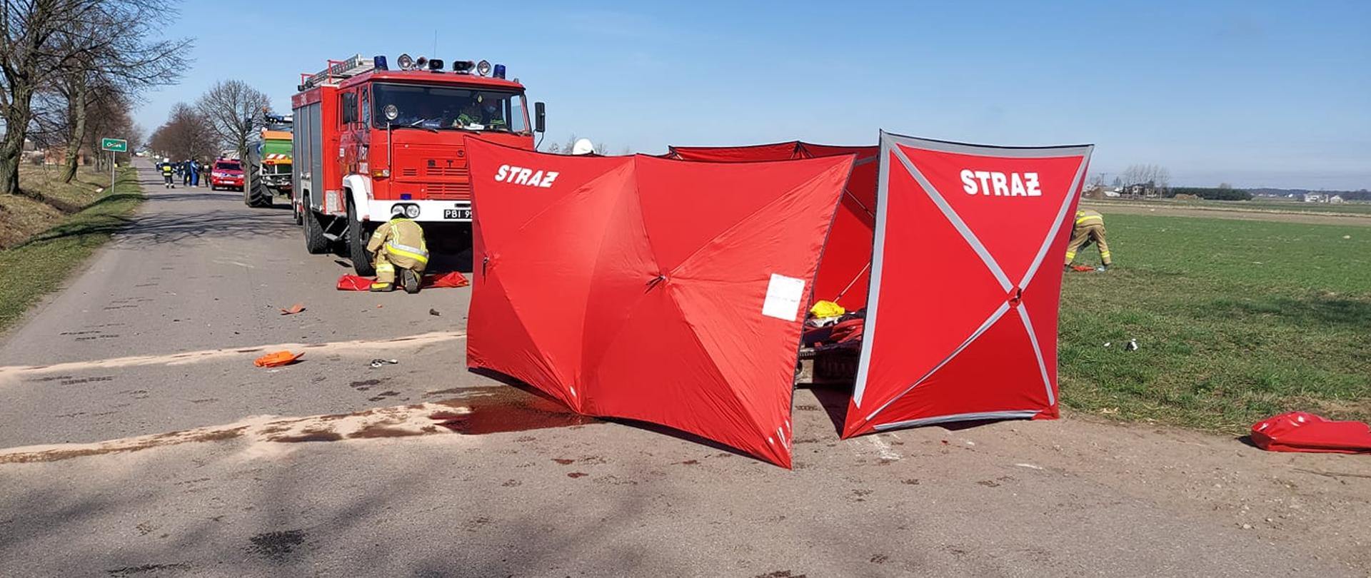 Zderzenie motoru z ciągnikiem rolniczym Osiek