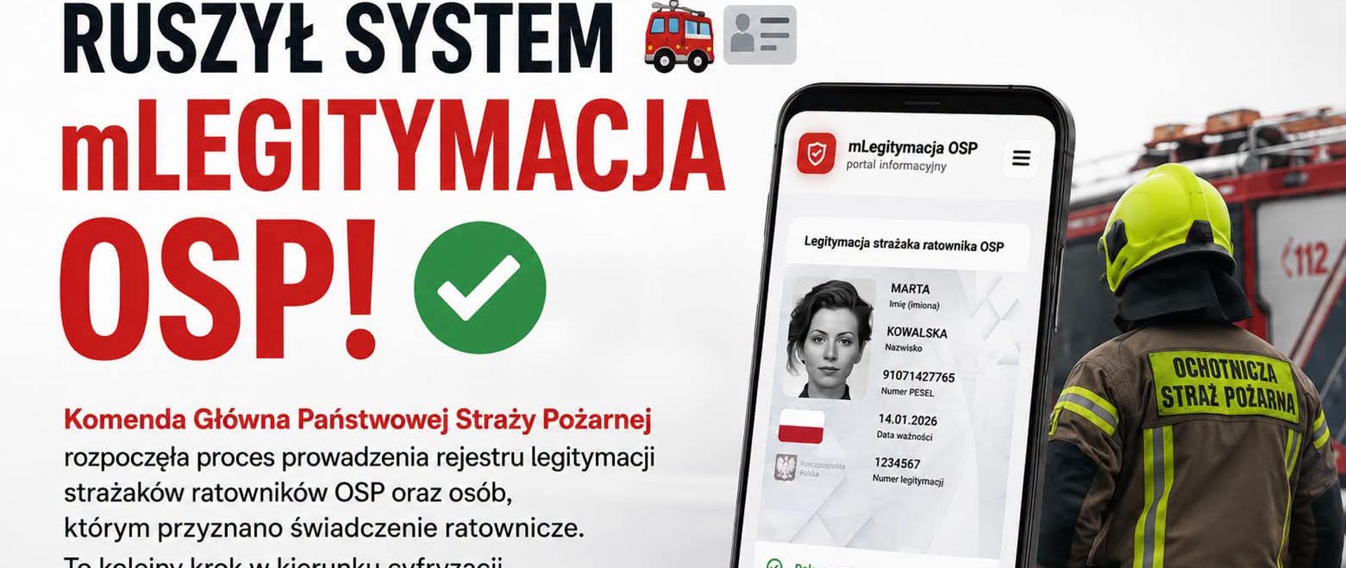Plakat informacyjny mLegitymacja OSP