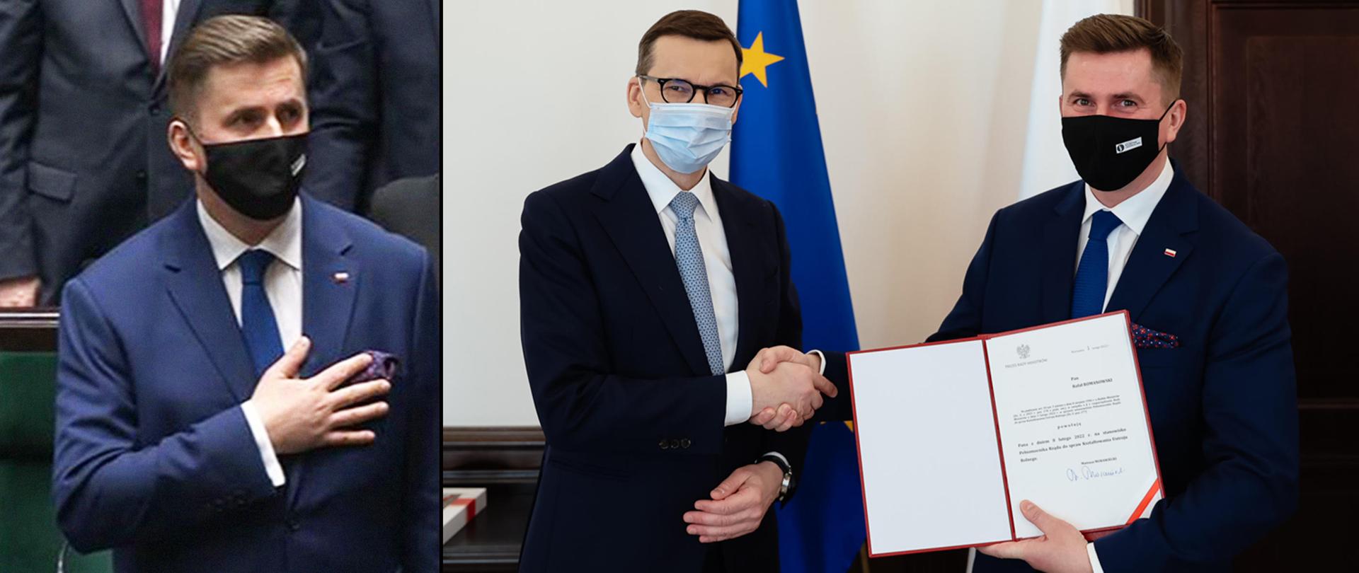 W związku z objęciem mandatu Posła na Sejm RP przez podsekretarza stanu w Ministerstwie Rolnictwa i Rozwoju Wsi Rafała Romanowskiego premier Mateusz Morawiecki wręczył dziś Rafałowi Romanowskiemu akt powołania na Sekretarza Stanu w Ministerstwie Rolnictwa i Rozwoju Wsi