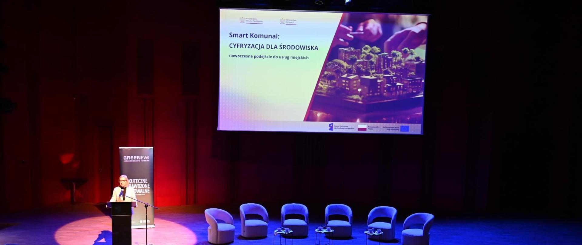 Ministra klimatu i środowiska Paulina Hennig-Kloska podczas konferencji „Smart Komunal: cyfryzacja dla środowiska” 