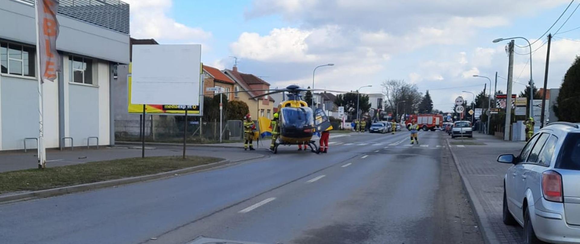 Potrącenie przez samochód dostawczy