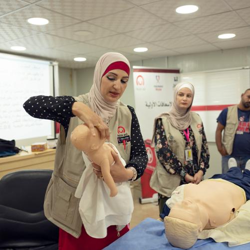 trwa szkolenie z pierwszej pomocy przedmedycznej