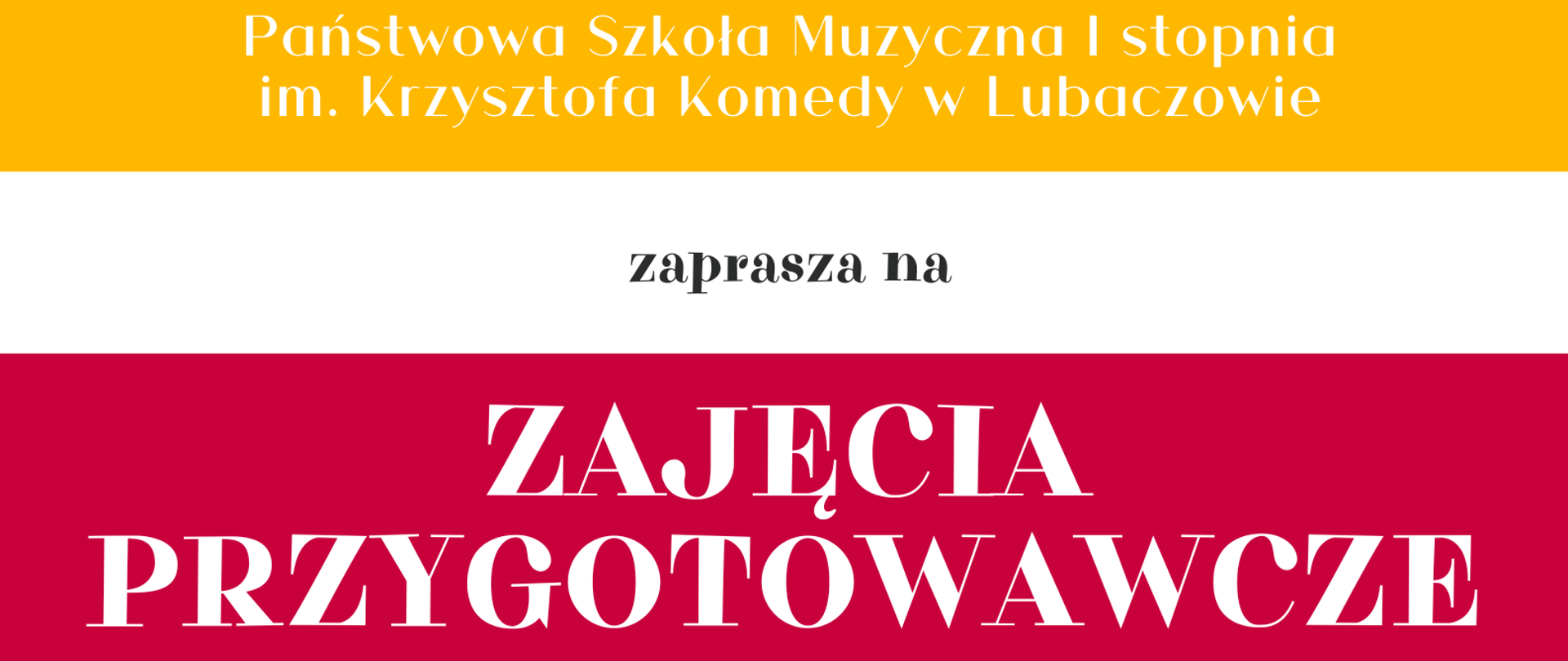 Biało-zielony plakat zajęć przygotowawczych - 16 i 23 maja 2024 z elementami graficznymi dzieci grających na instrumentach