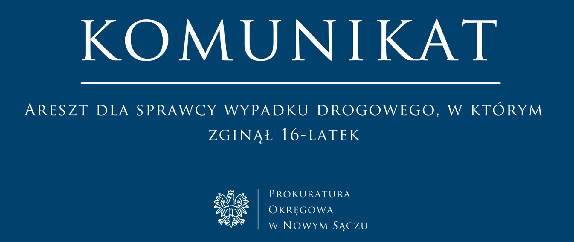 Areszt dla sprawcy wypadku drogowego, w którym zginął 16-latek
