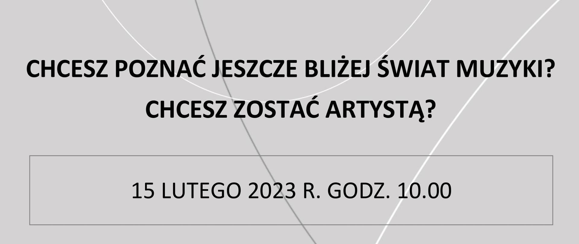 Plakat: po lewej stronie na czarnym pionowym pasku logo szkoły, herb miasta, logo współorganizatora oraz organizatora projektu oraz dane teleadresowe szkoły. Na szarym pasku po prawej stronie nazwa projektu, zdjęcie z małego dziecka z tamburynem oraz dane dot. godziny i miejsca w którym będzie projekt realizowany.