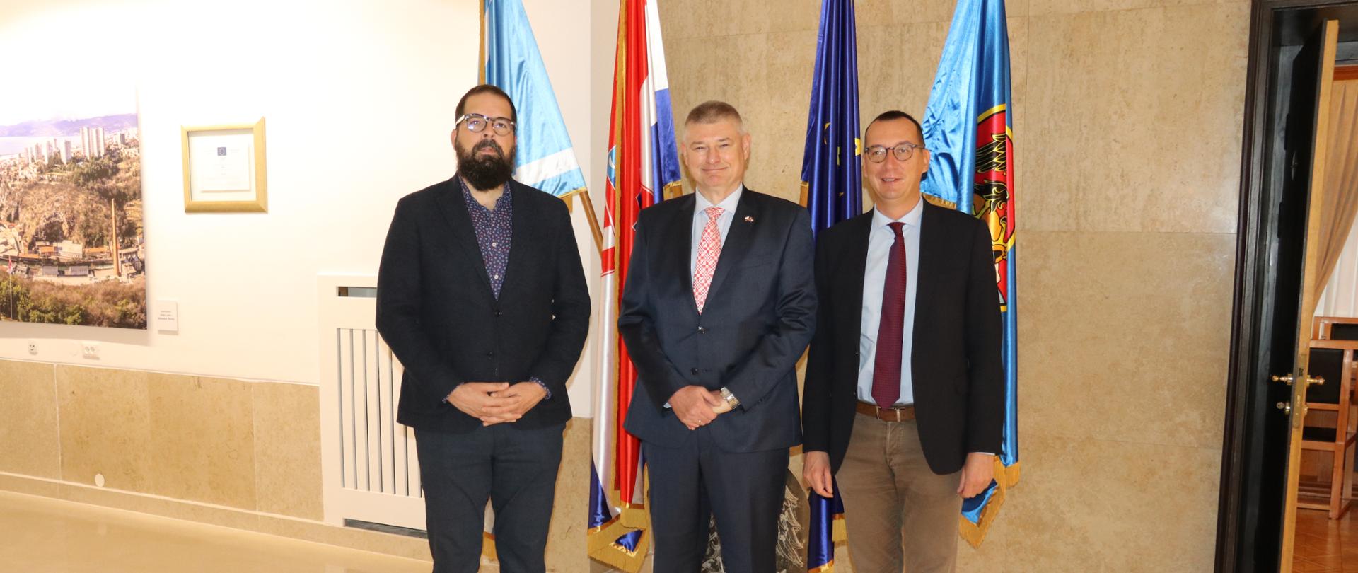 Spotkanie Ambasadora Pawła Czerwińskiego z burmistrzem Rijeki oraz przedstawicielami władz województwa pomorsko-gorańskiego (primorsko-goranska županija)