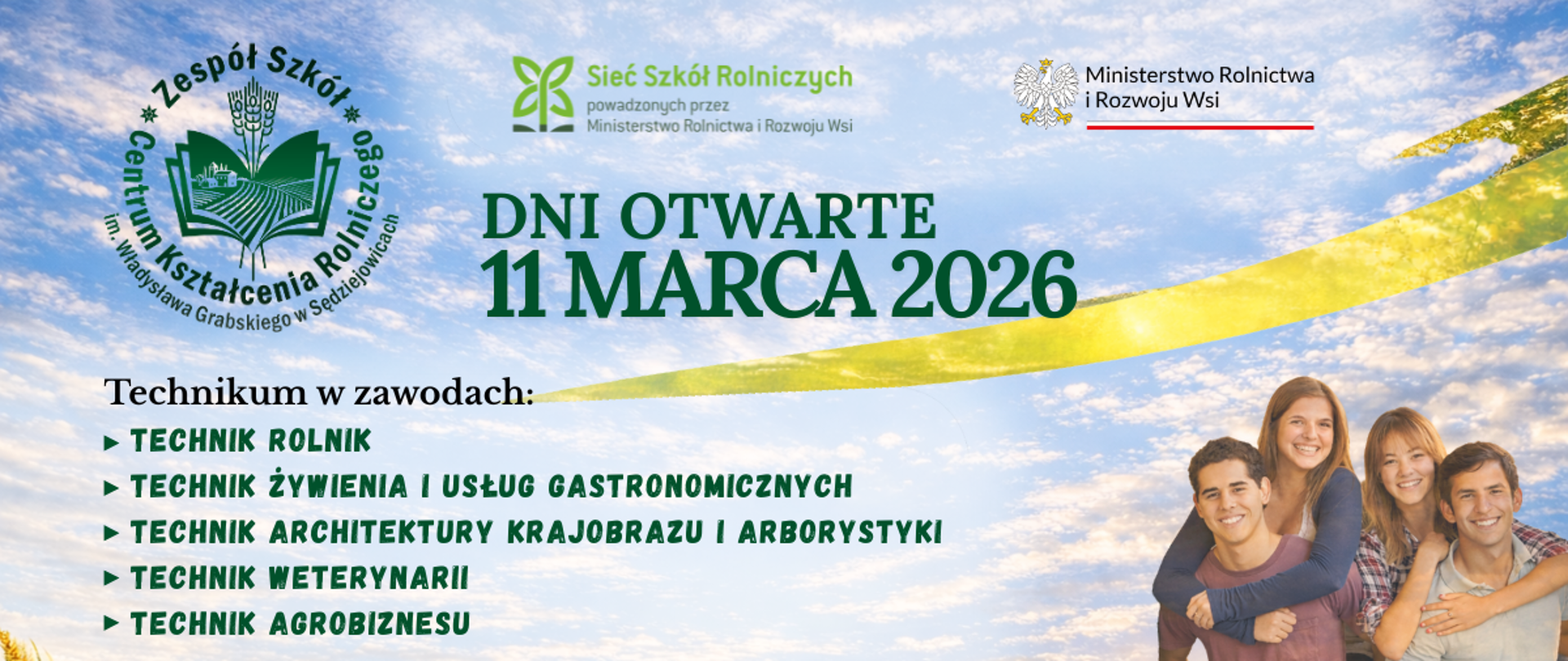 Plakat promujący dni otwarte 11 marca 2026 r. 