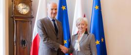 Wspólne zdjęcie ambasadora Francji Etienne de Poncins z wojewodą łódzkim Dorotą Ryl. 