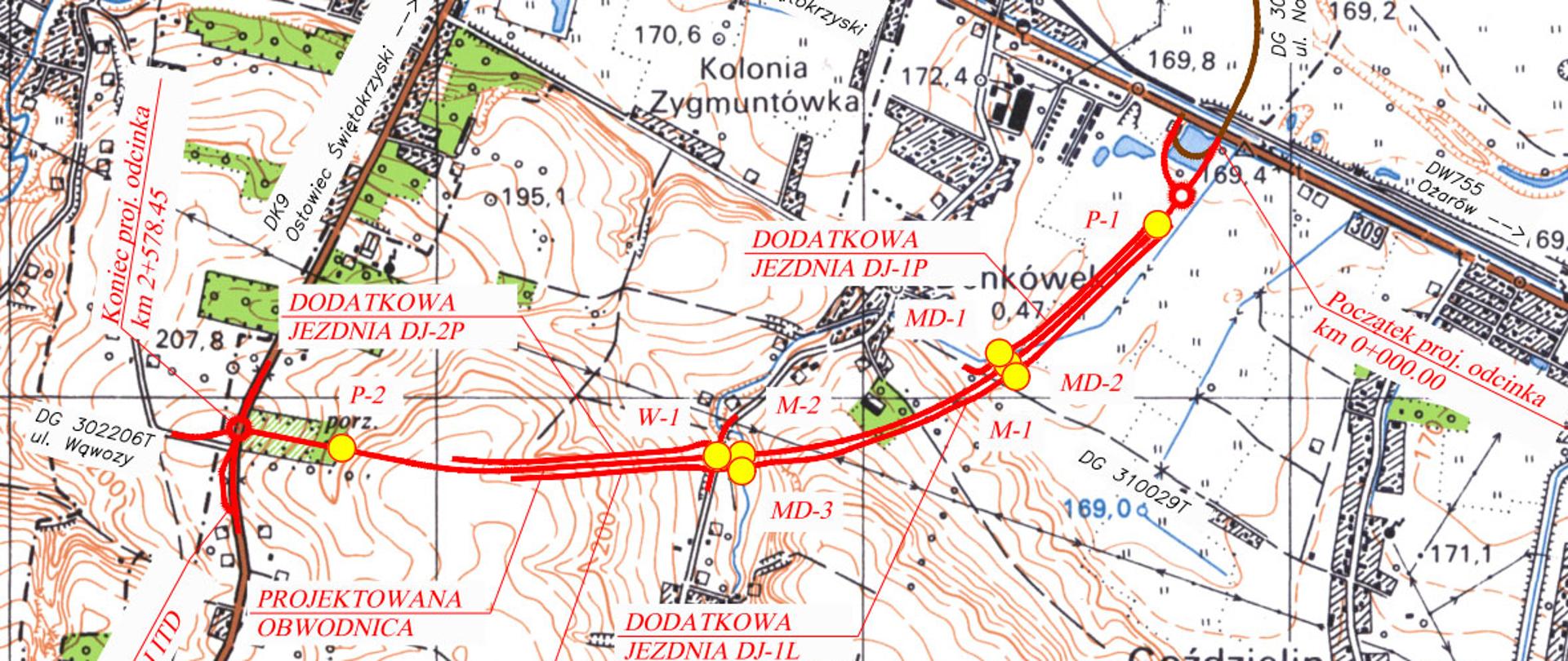 Obwodnica Ostrowca orientacja 