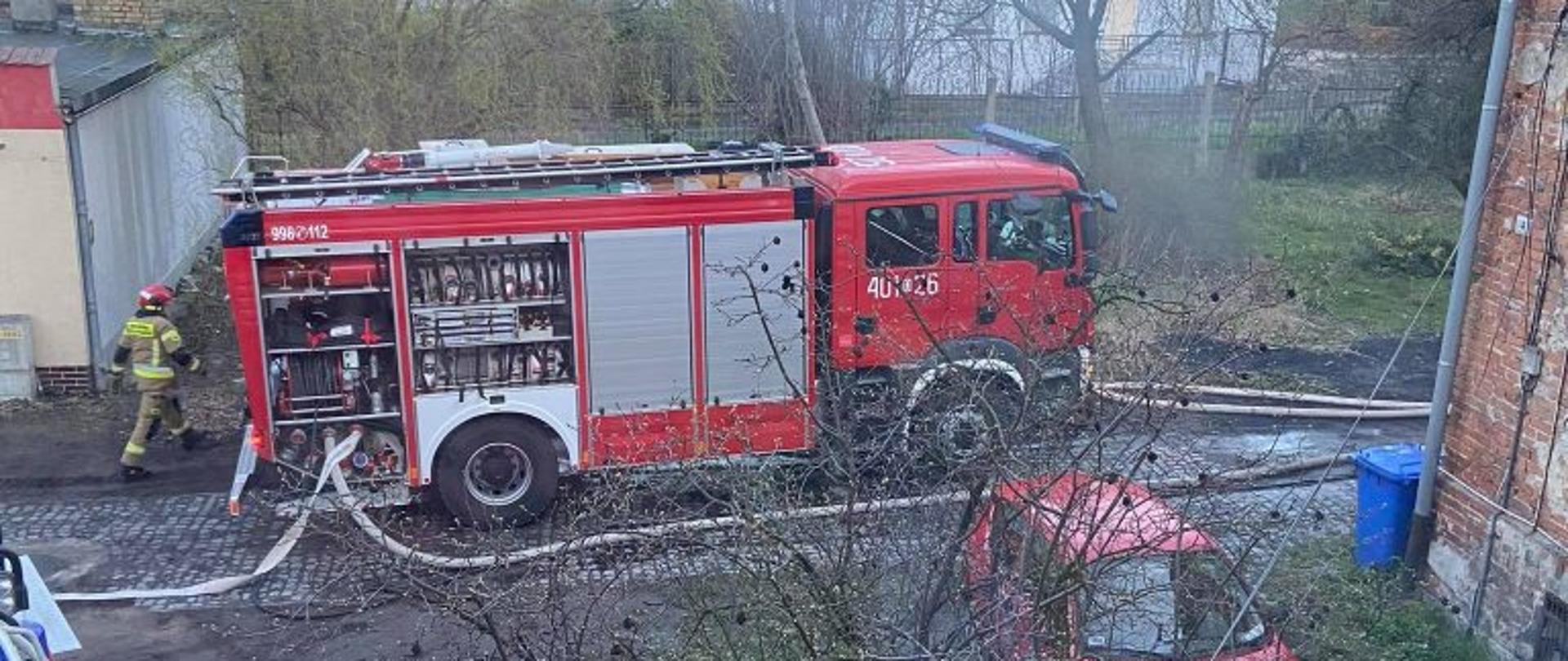 Pożar mieszkania przy ul. Ofiar Katynia w Brzegu