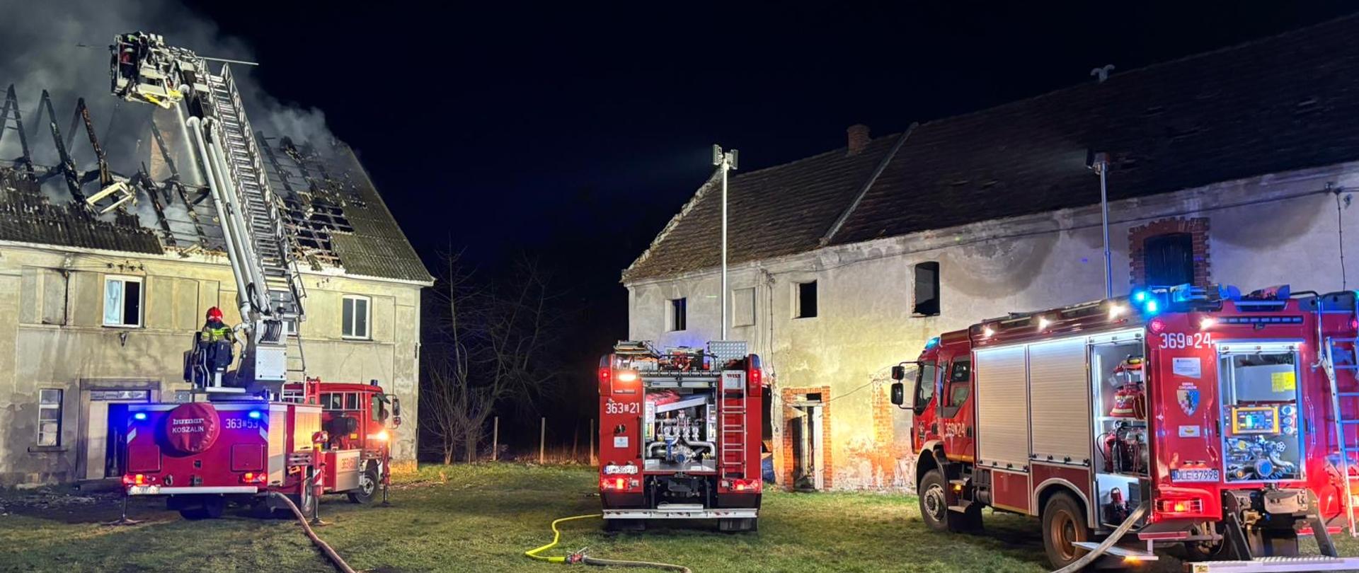 Pożar niezamieszkałego domu jednorodzinnego w Niedźwiedzicach