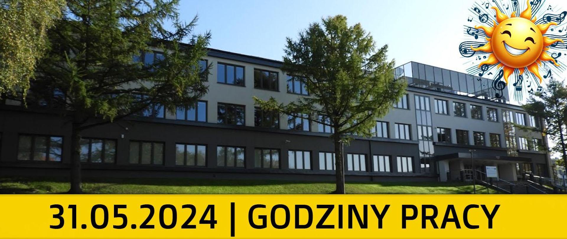 godziny otwarcia szkoły w dniu 31 maja 2024 roku