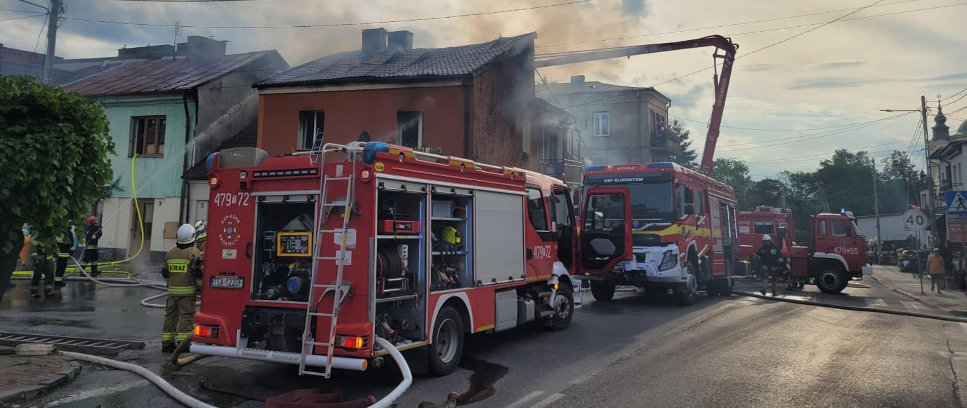 Pożar budynku mieszkalnego - Klimontów